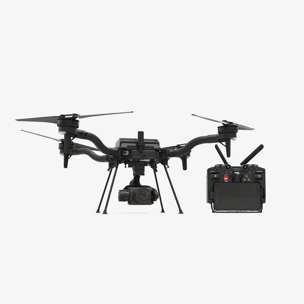 freefly astro max with pilot pro controller against white background