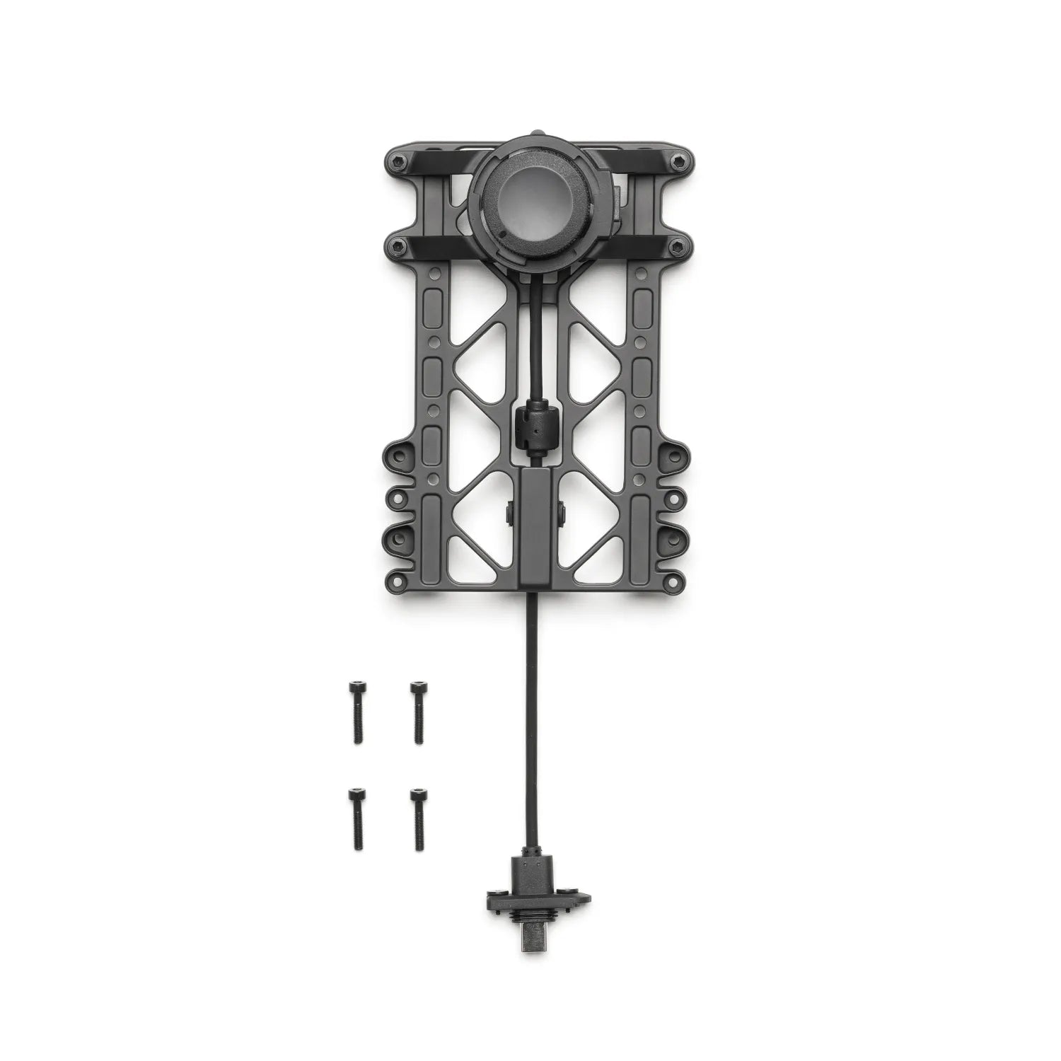 dji matrice 400 third gimbal connector against white background