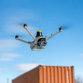 dji matrice 4d flying with avss drone parachute system installed