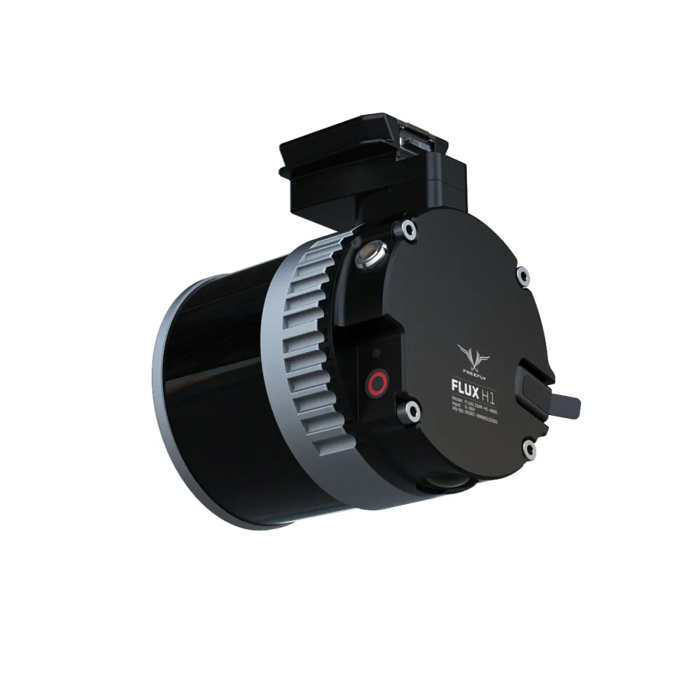freefly flux h2 lidar sensor against white background