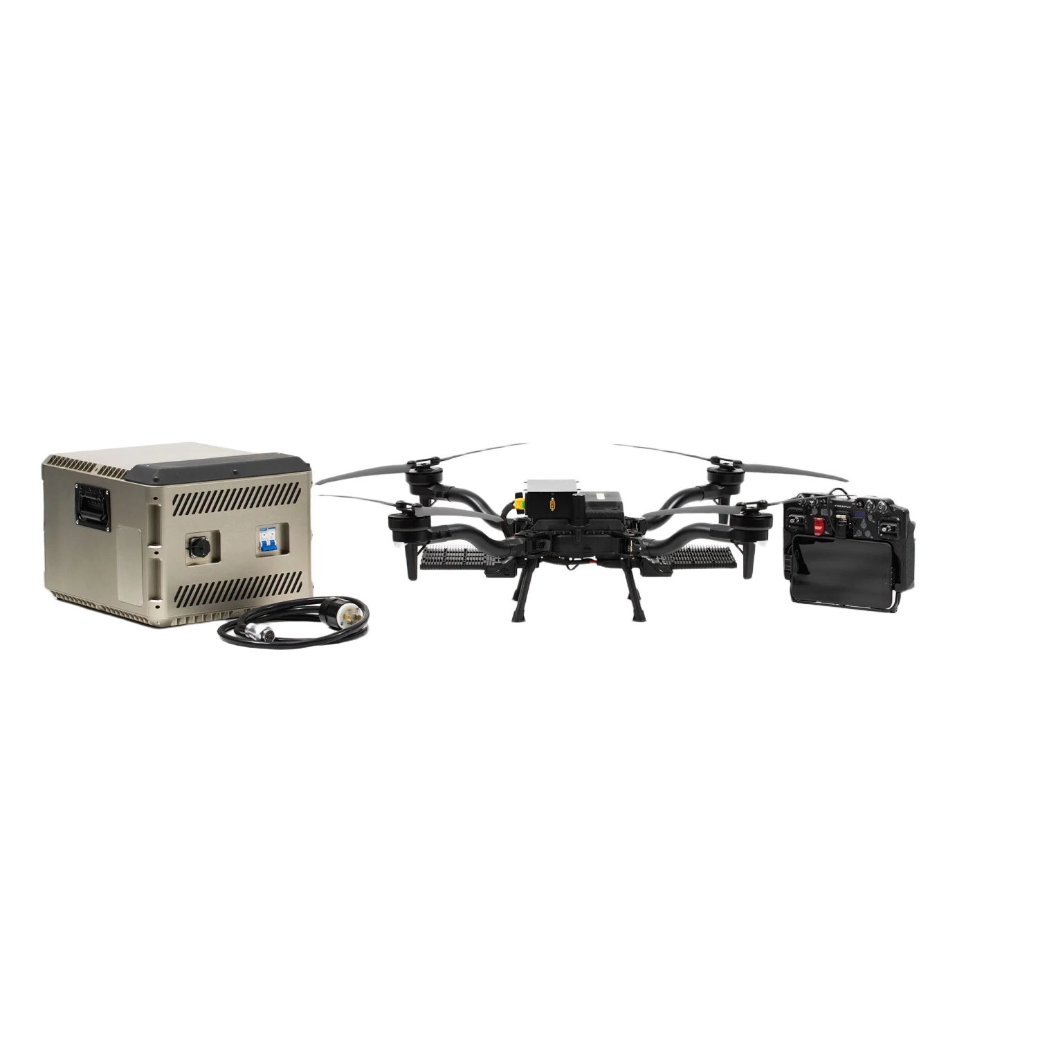 freefly flying sun 500 with tether and remote controller