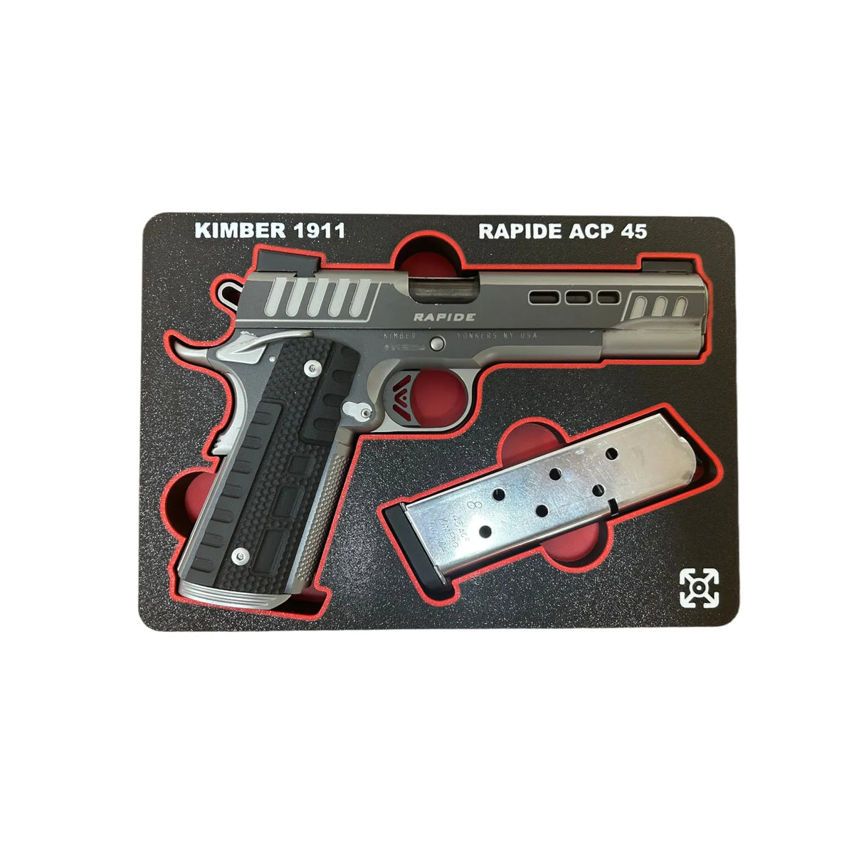 3D Printed Kimber 1911 Rapide Organizer and Ammo Display Tray For Apache 2800 Case