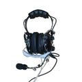 pilot headset against white background with oxygen clips and cannula