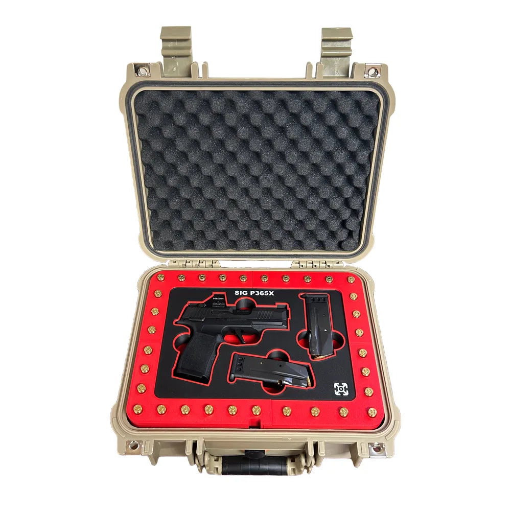 sig sauer p365x in custom case insert in apache 2800 case