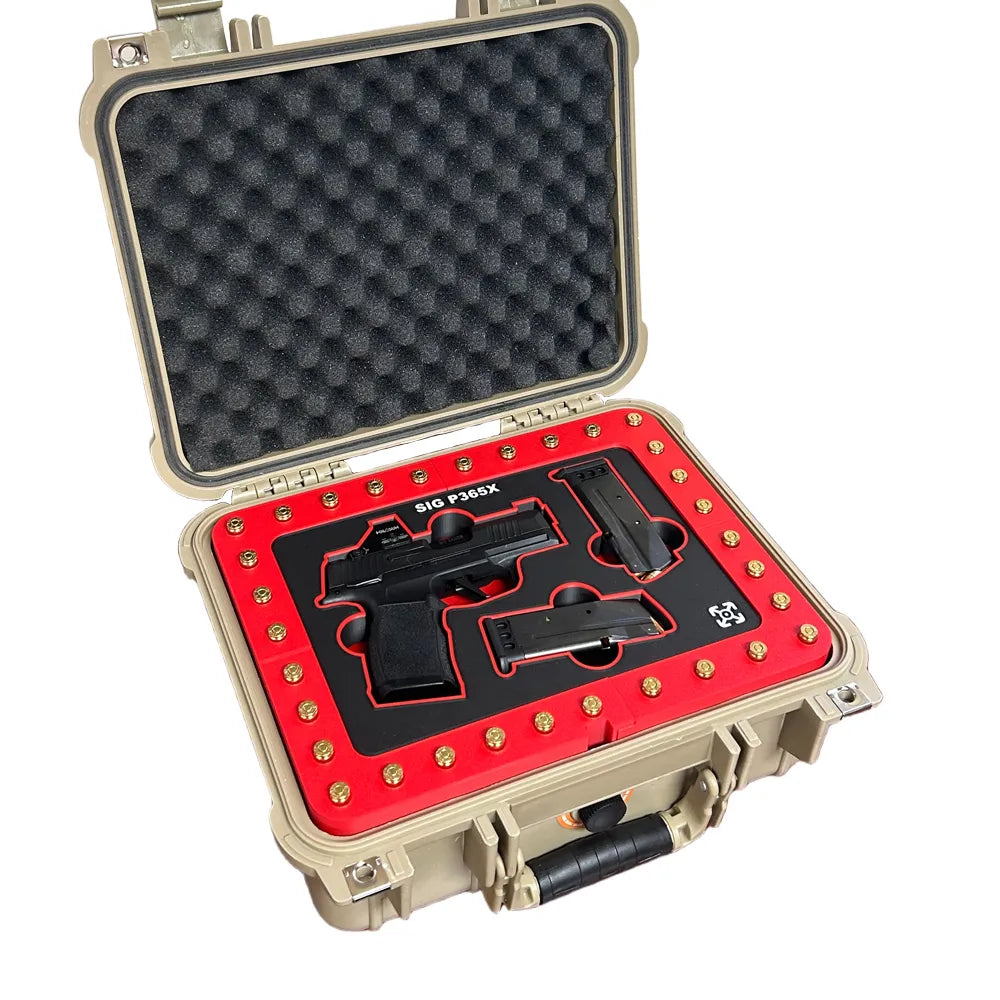 sig sauer p365x in custom case insert for harbor freight apache 2800 case