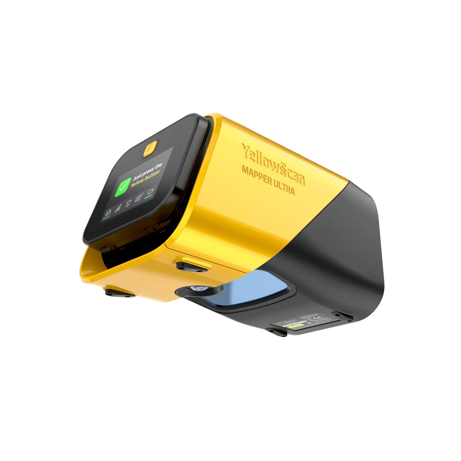 yellowscan mapper ultra lidar scanner against white background