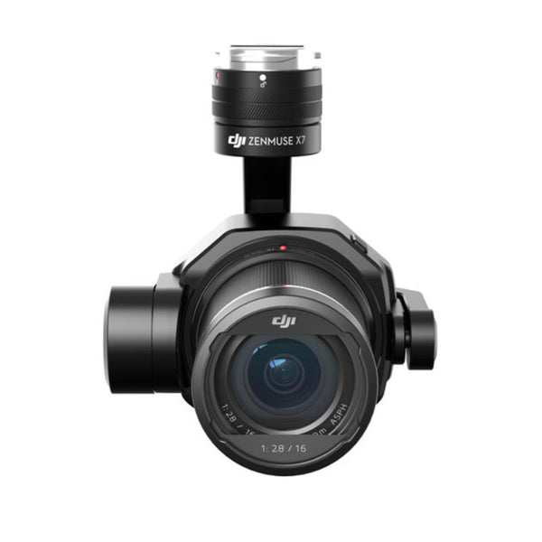 dji zenmuse x7 camera with 16mm lens against white background